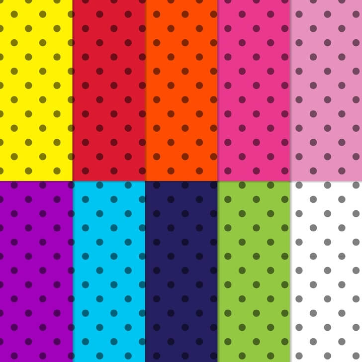Free bright two-tone polka dot digital paper