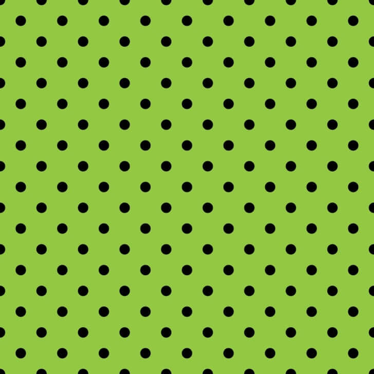 Green and black polka dot digital paper