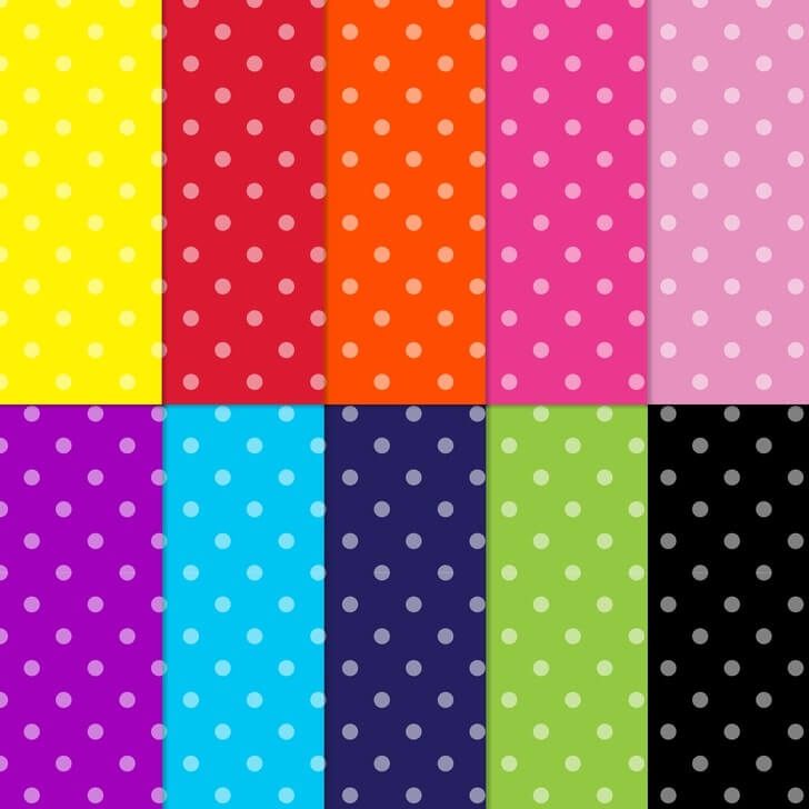 Free bright two-tone polka dot digital paper